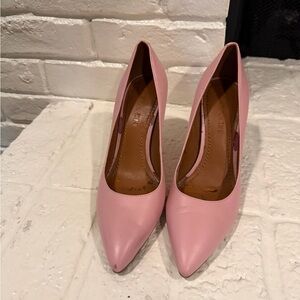 Coach Pink Pointed-Toe Leather Pumps